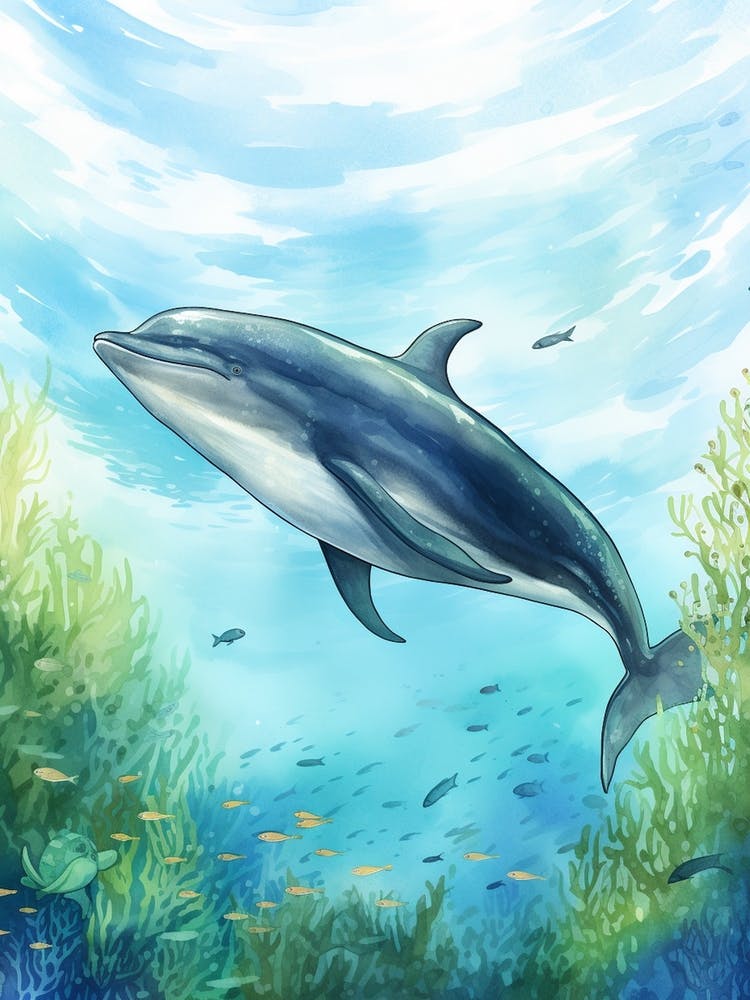 Baleine De Minke Illustration Réaliste 2