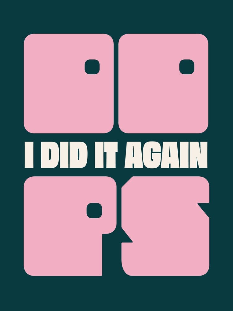 Oops I Did It Again, Music Print (v2)