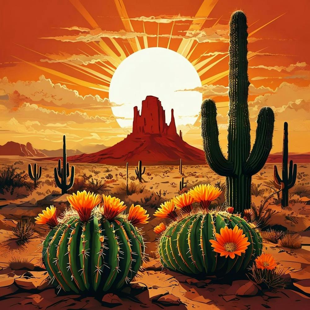 Cactus In The Desert