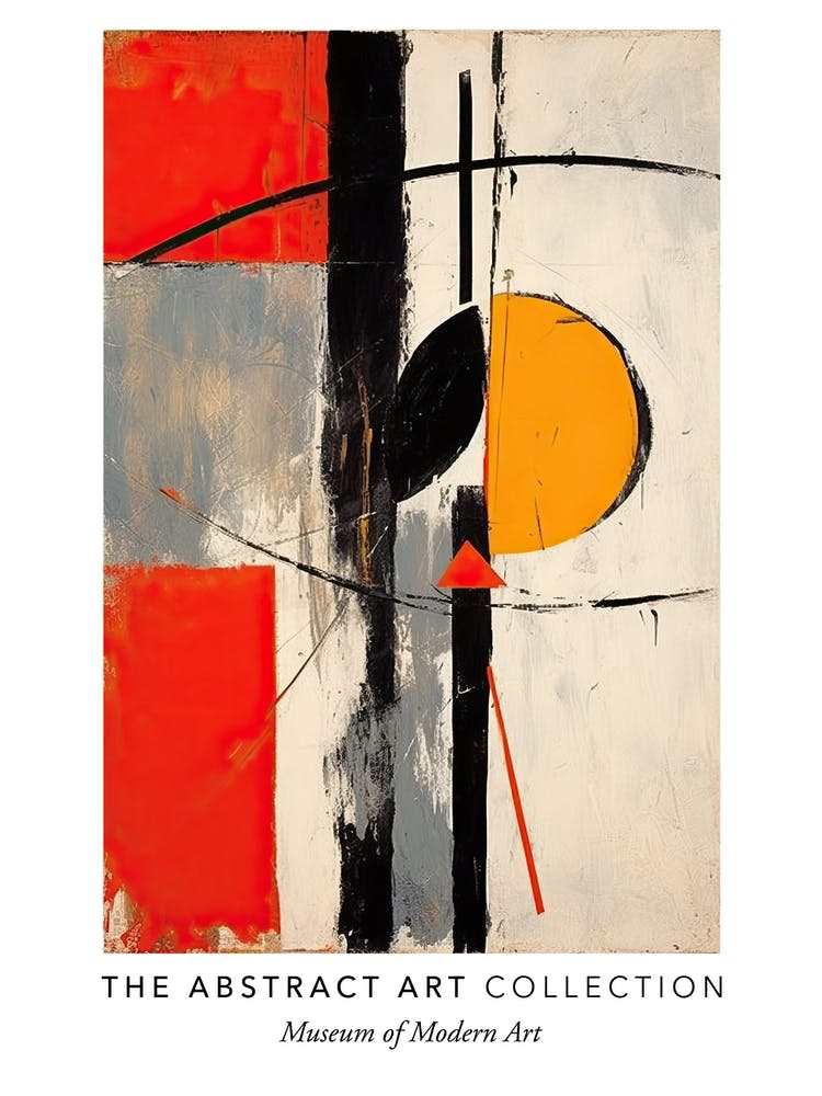 Orange Tones Abstract Painting 1 Exhibition Poster