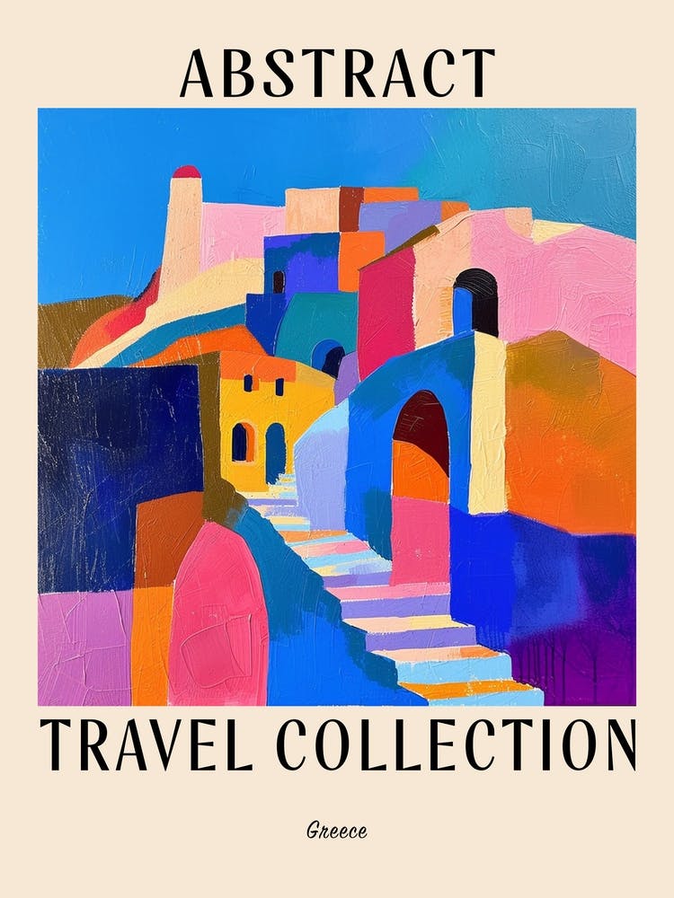 Abstract Travel Collection Poster Greece 4