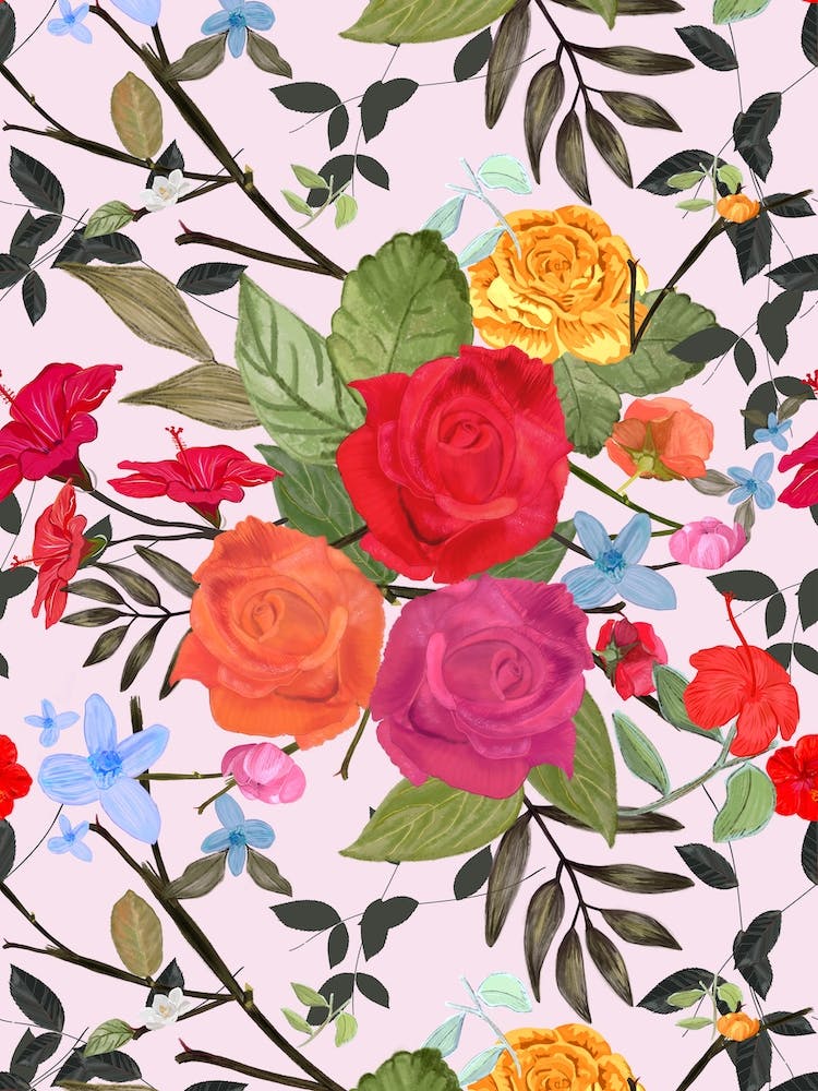 Tropical Flowers Roses