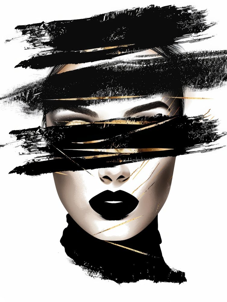 Portrait en Noir et Blanc d'une Femme 3