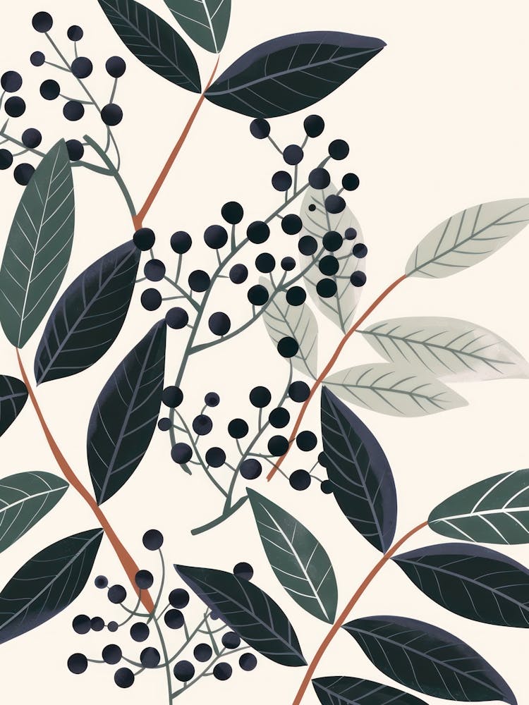 Holunderbeeren Nahaufnahme-Illustration 2
