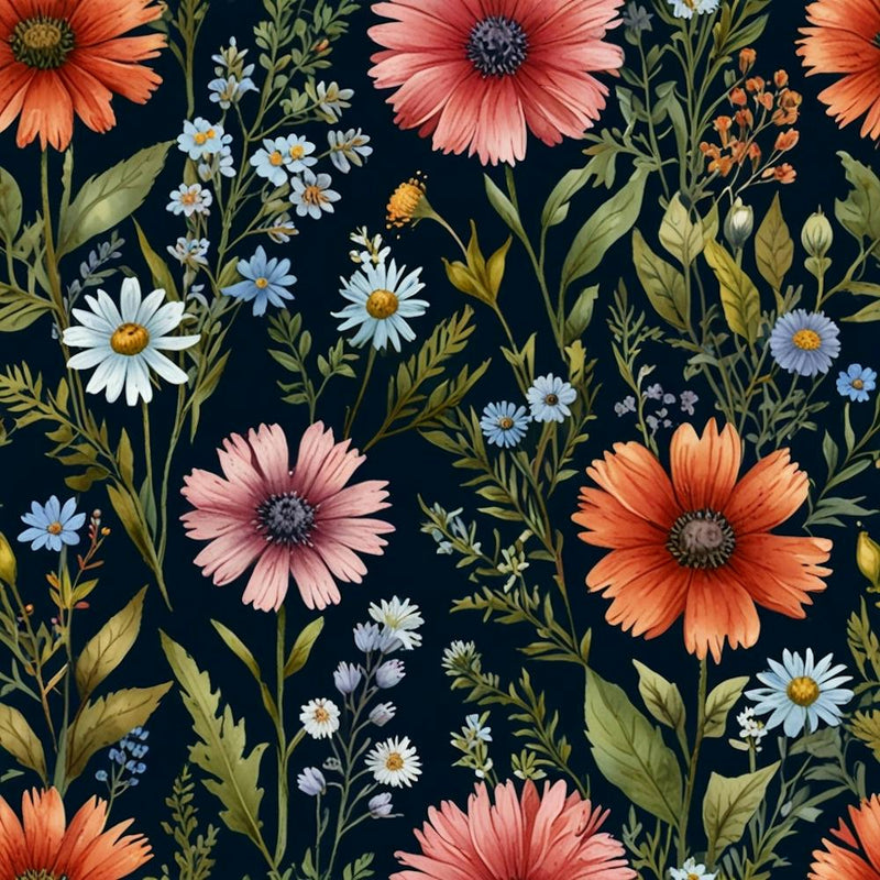 Watercolor Floral Seamless Pattern