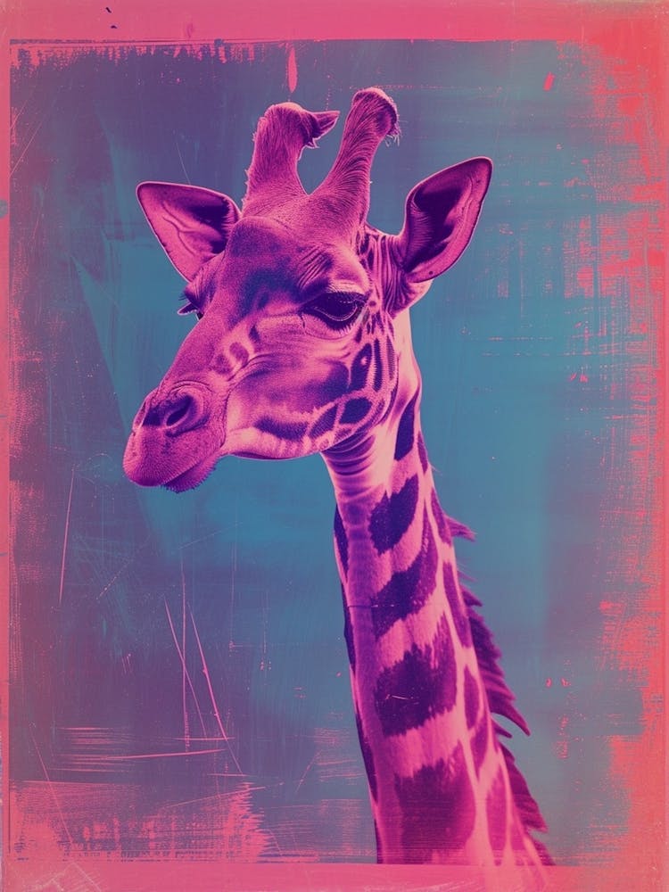 Giraffe Polaroid Inspired 2