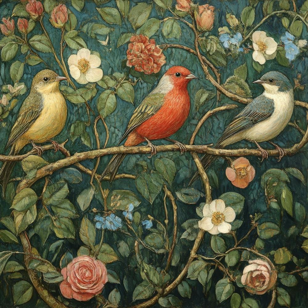 Birds On A Branch Art 14