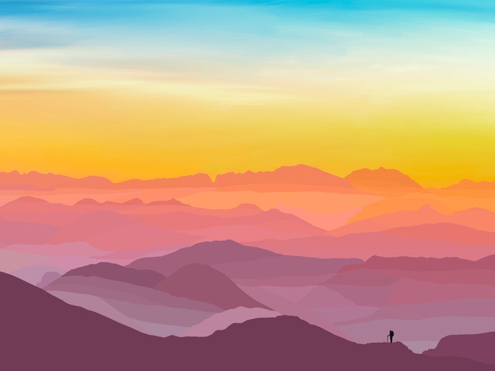 Wanderlust - Sunset In The Mountains