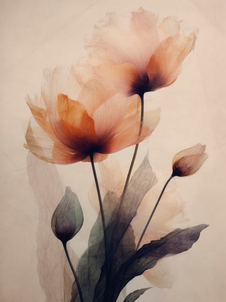 Parchment Flowers No 3