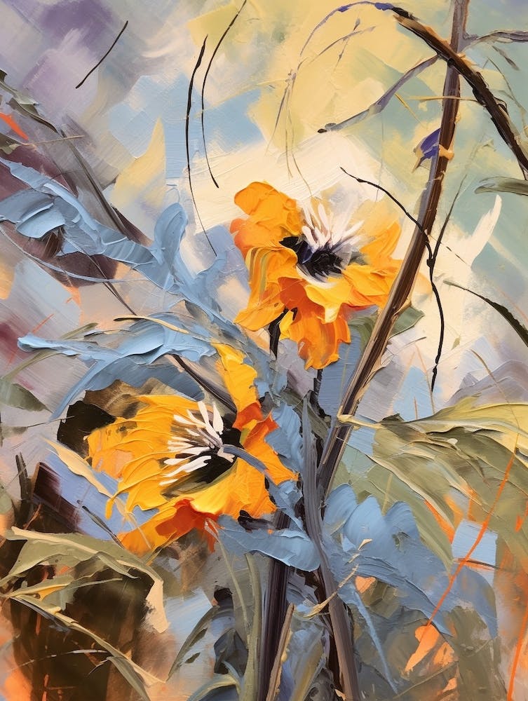 Fall Flower Painting Passionflower