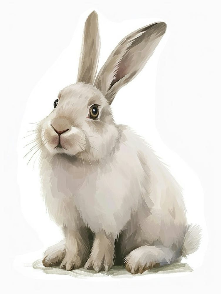Flemish Giant Rabbit Kids Illustration 4