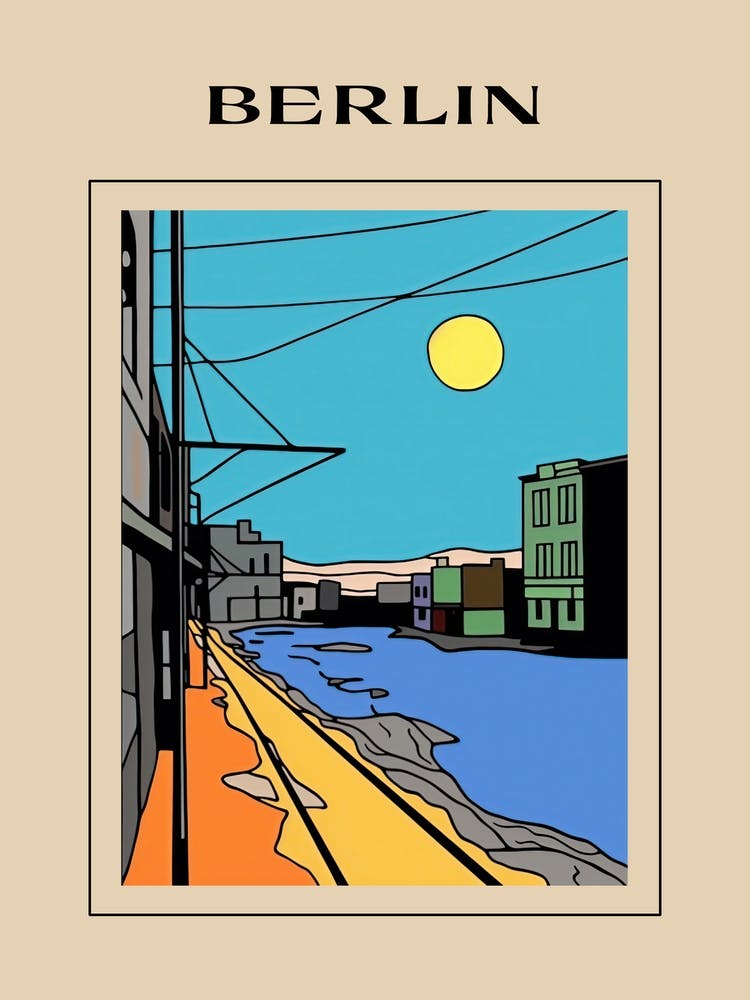 Minimal Design Style Of Berlin, Germany 2 Poster