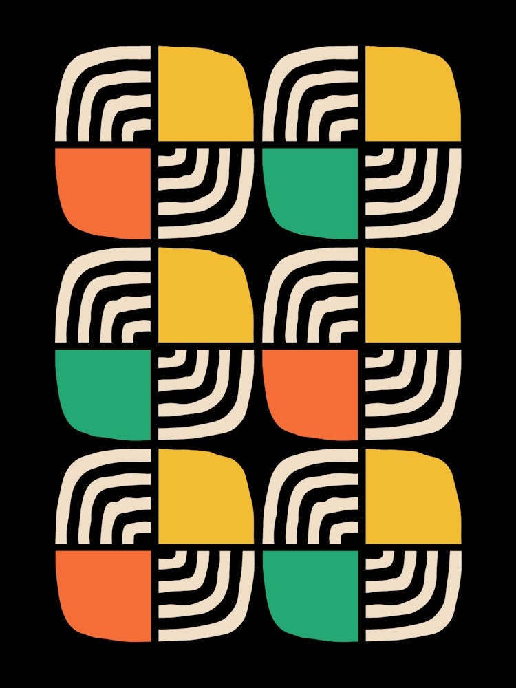 Mid century Modern Abstract Geometric