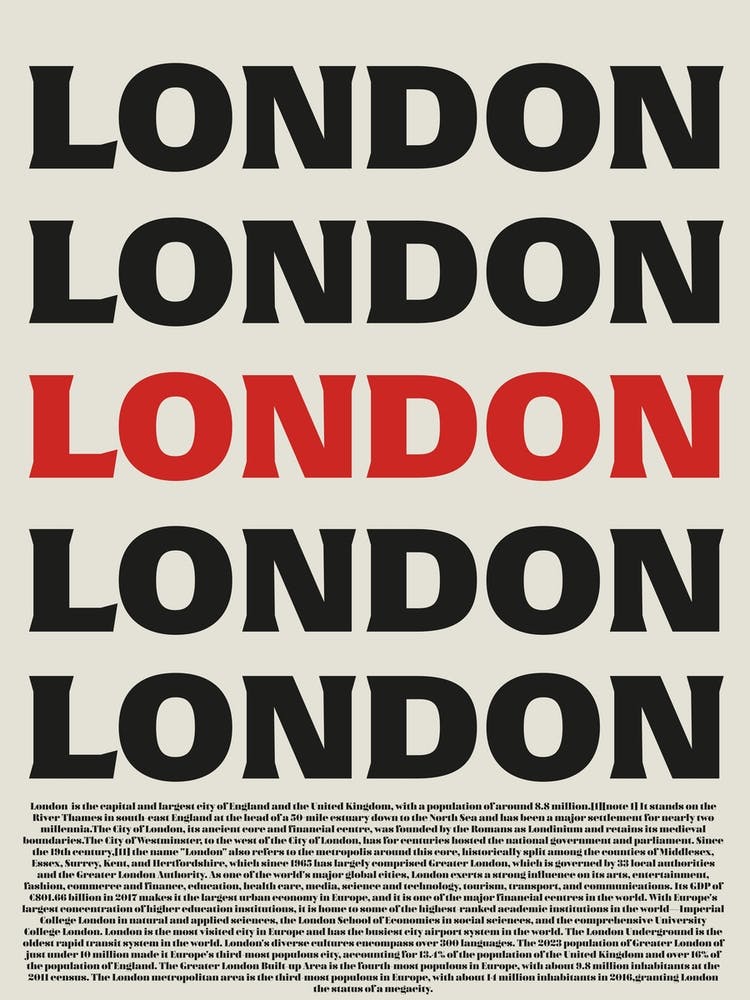 London Vintage Typography