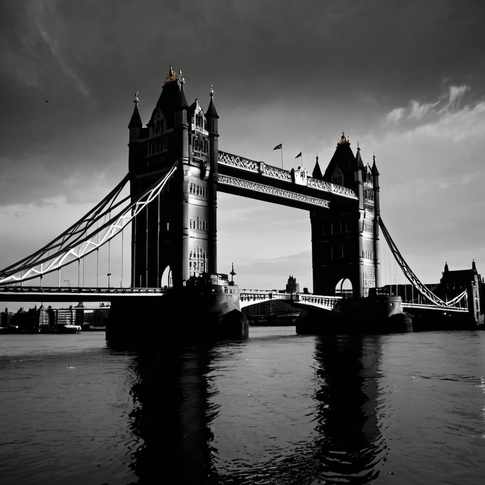Tower Bridge In Black And White
