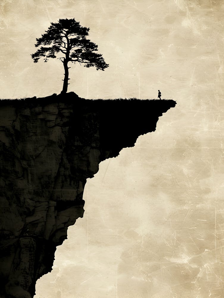 Lone Tree On The Cliff