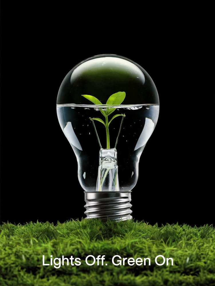 Inspirational Poster: Lights Off Green On!