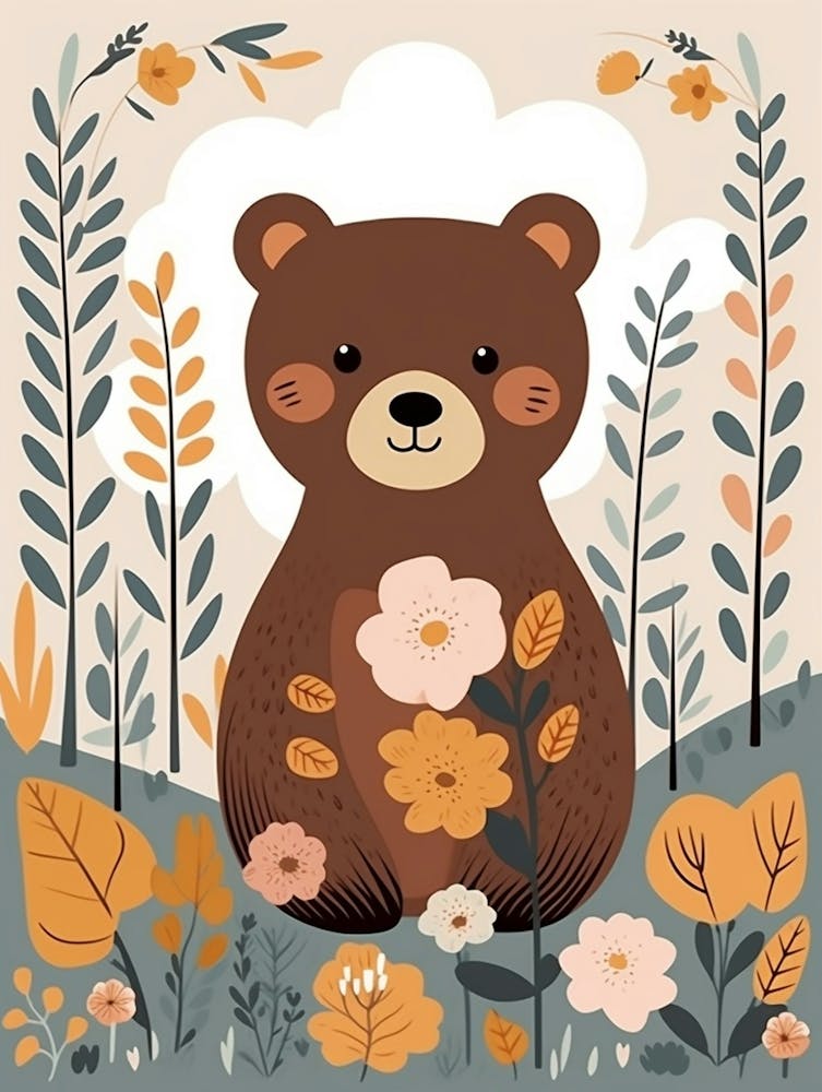 Baby Animal Illustration  Bear 12
