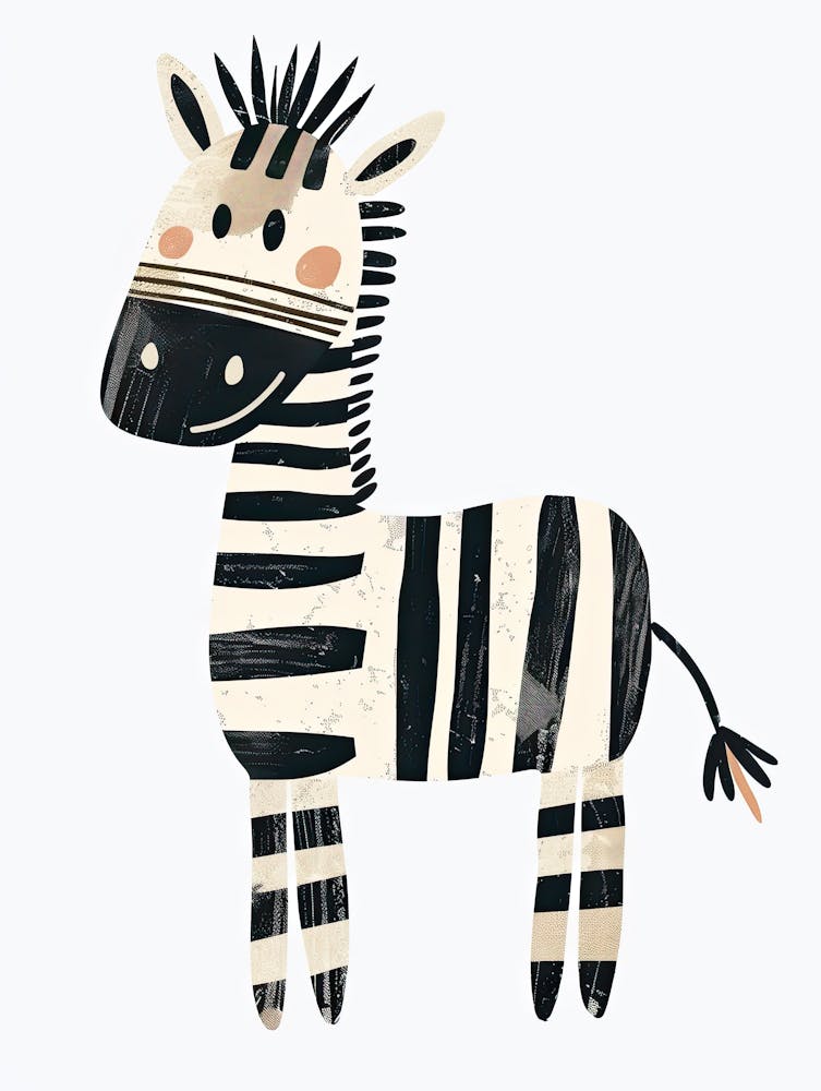 Dancing Zebra Children Prints & Kids Posters