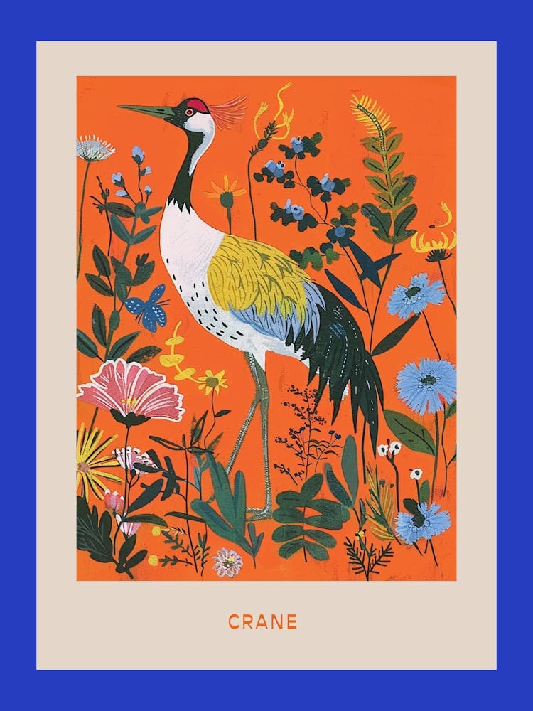 Spring Birds Poster Crane 3