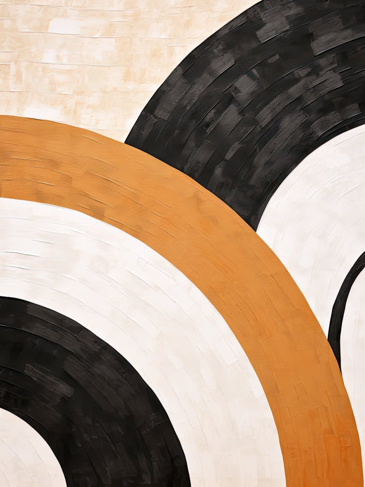 Enchanted Edges; Beige Mid Century Illusions