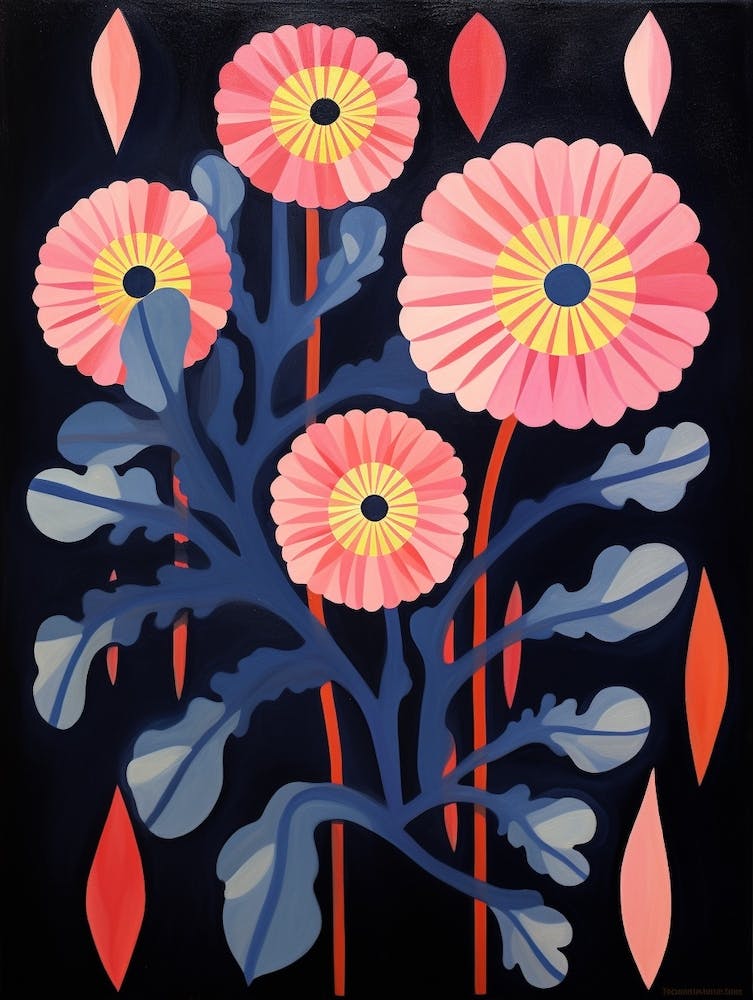Anemone 3 Hilma Af Klint Inspirierte Blumenillustration