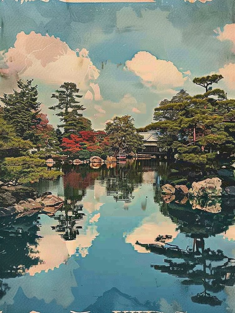 Kenrokuen Garden Kanazawa Japan Mid Century Modern 3