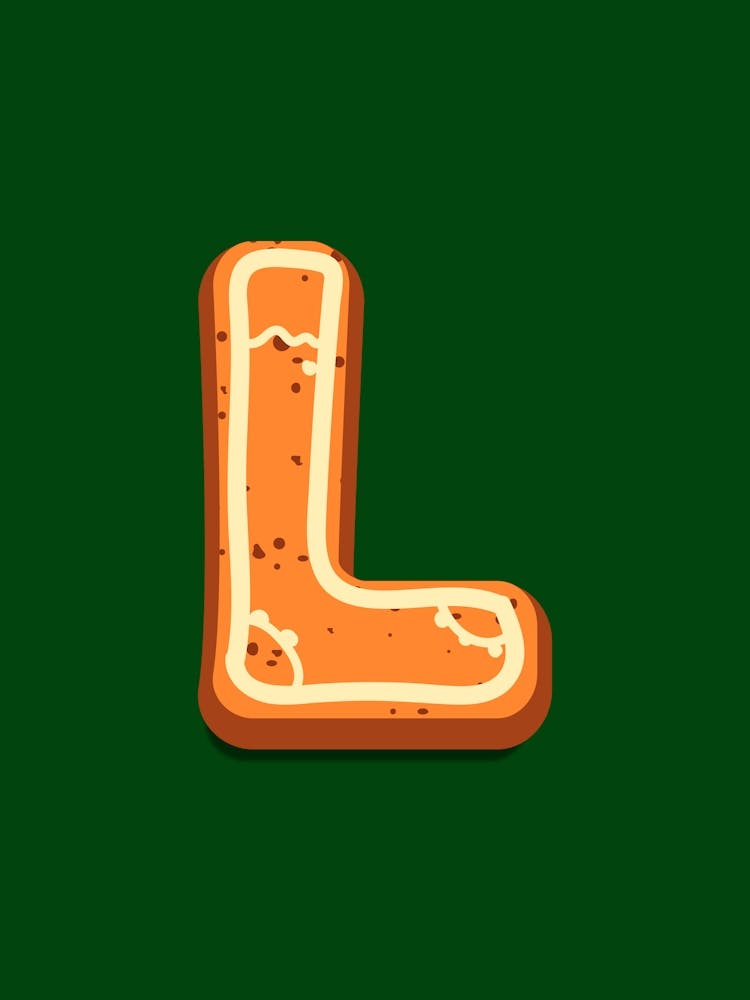 Gingerbread Christmas Letters Living Room Holiday Display Green 12