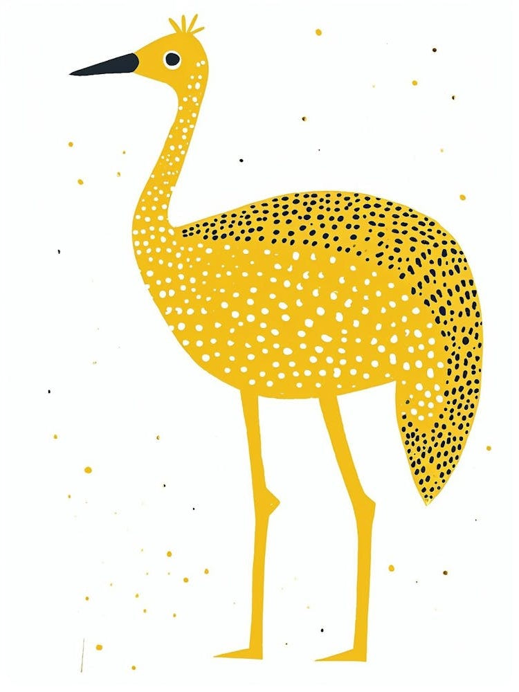 Yellow Ostrich 2