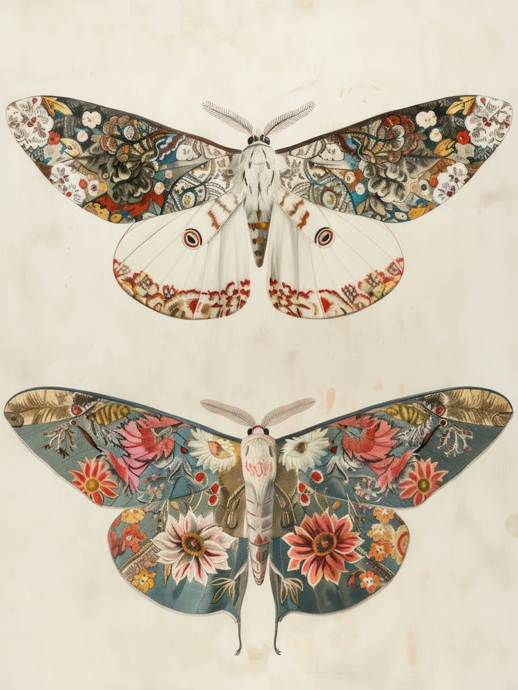 Moths And Butterflies William Morris Style 3