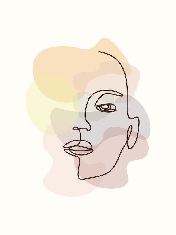 Abstract Minimal Woman Lineart
