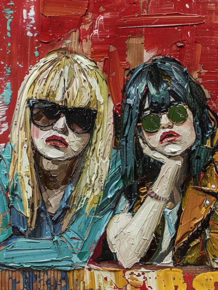 Two Girls In Sunglasses