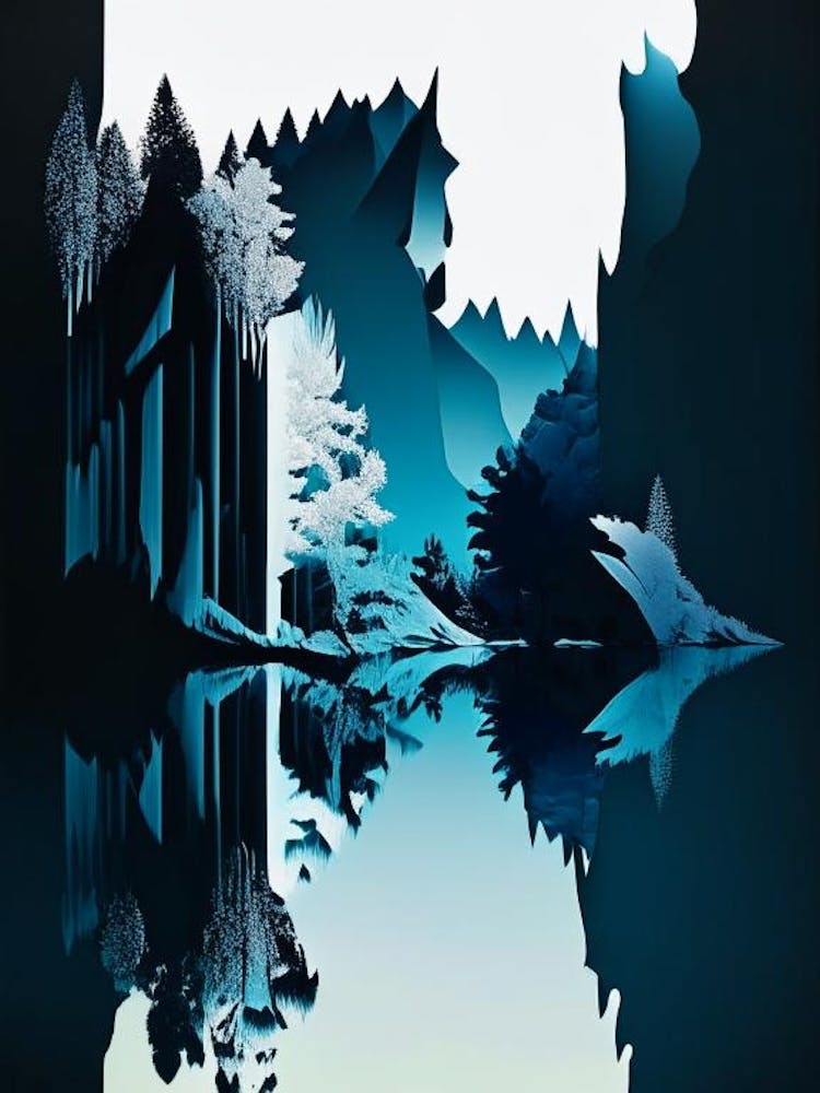 Plitvice Lakes National Park Croatia Cut Out PaperII