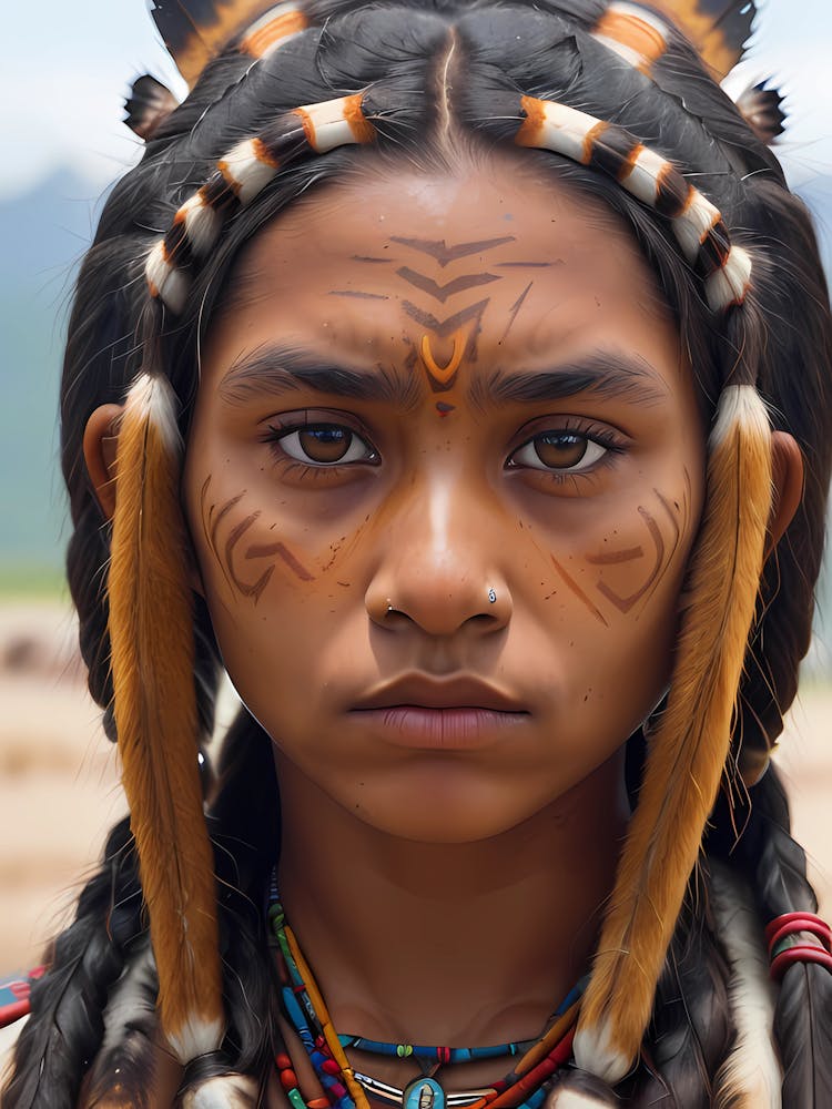 Young North American Native Girl