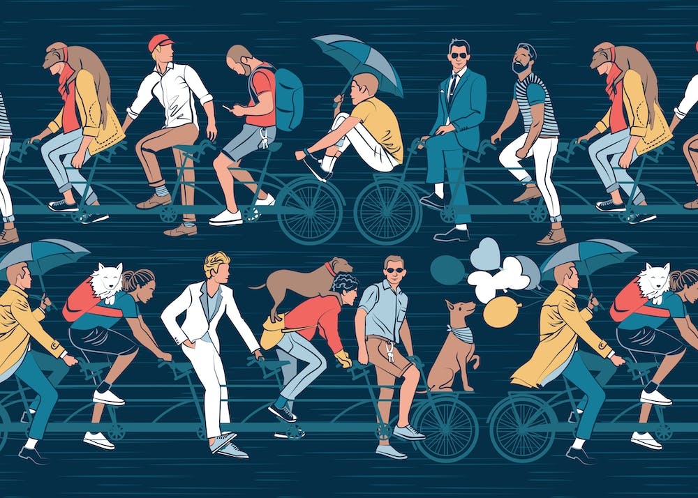 Brotherly riding the world together // brotherhood