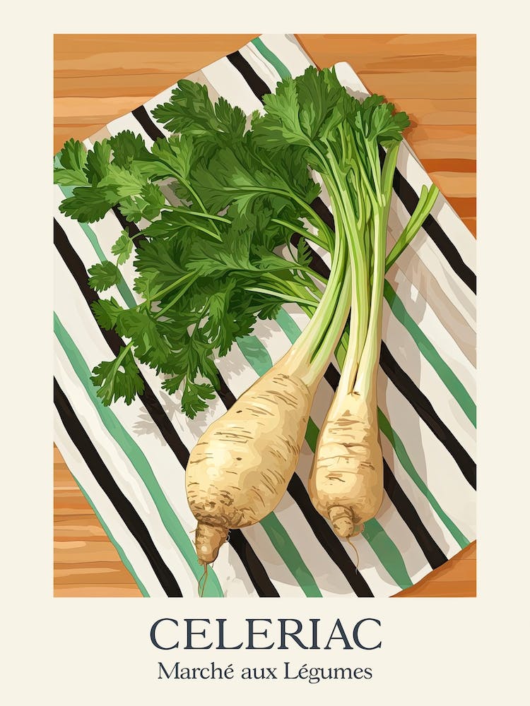 Marche Aux Legumes Celeriac Summer Illustration 8