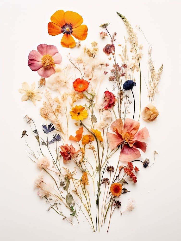 Pressed Flower Botanical Art Wildflowers 4