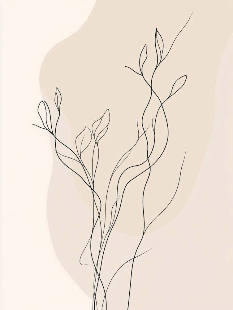 Simple Line Drawing Of A Flower