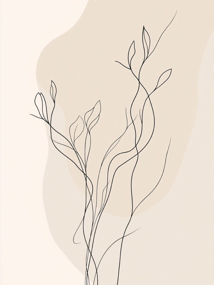 Simple Line Drawing Of A Flower