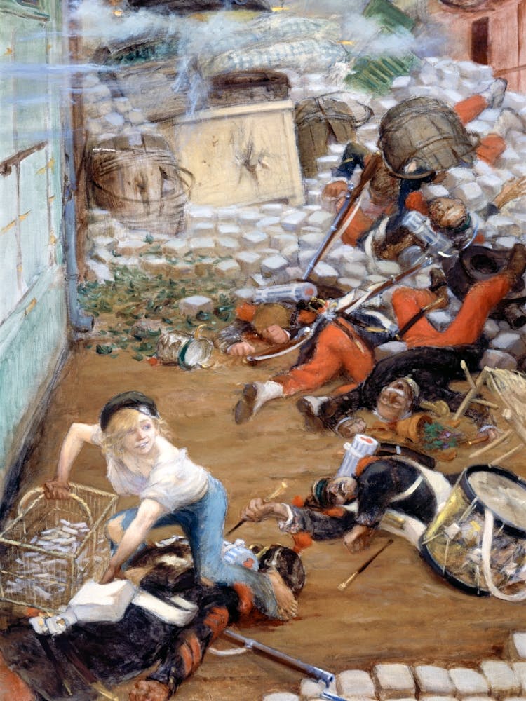 Adolphe Willette S Newsboy Collecting Balls For The Barricade (1857 1926) Famous Painting