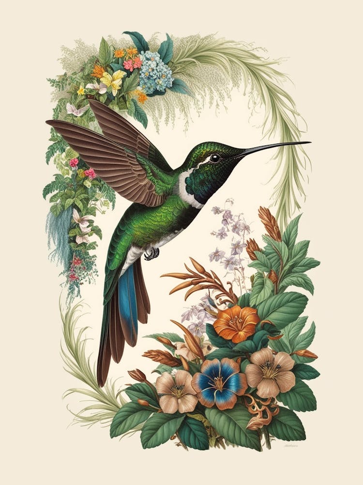 Hummingbird botanical flower beauty 10