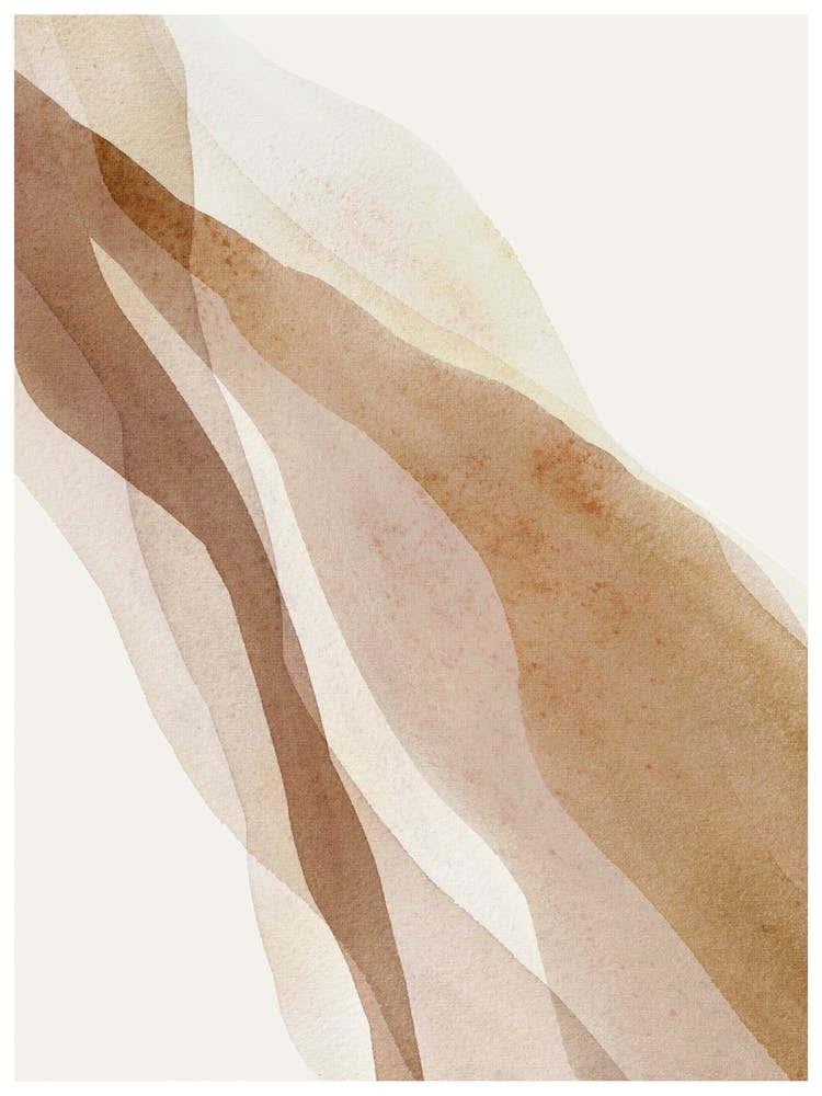 Neutral Beige Abstract Art