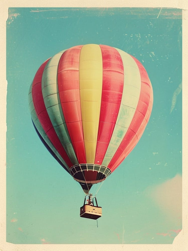 Hot Air Balloon Retro Photo Inspired 1