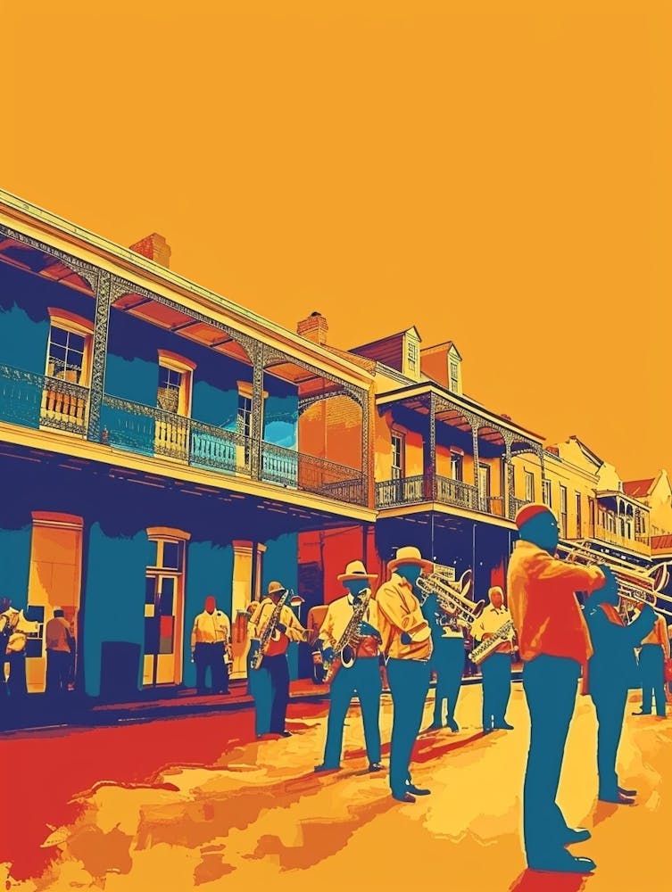 New Orleans Jazz National Historic Park Retro Pop Art 6