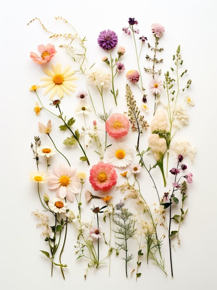 Pressed Flower Botanical Art Wildflowers 10