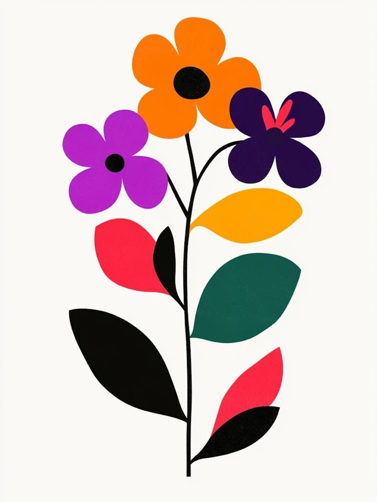 Flowers On A White Background 17