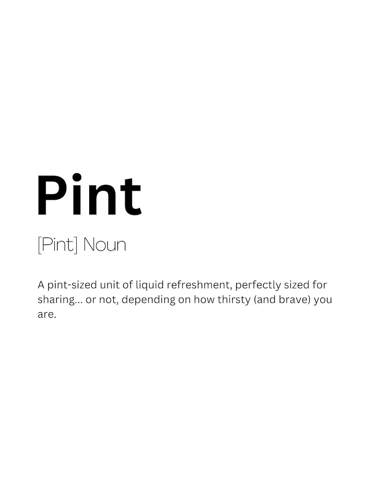 Signification de la définition de la pinte