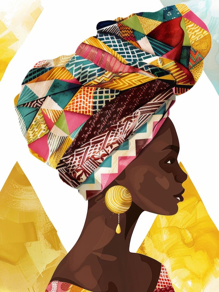 African Woman With Turban 23