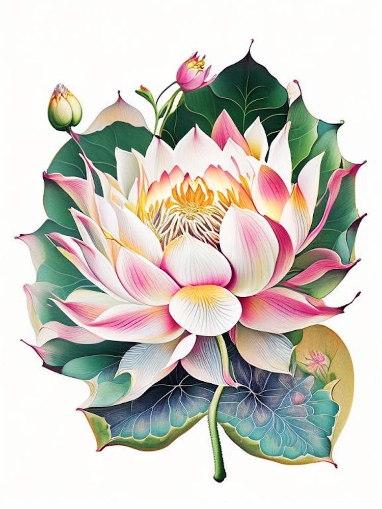 Lotus Flower Pattern Decoupage 2