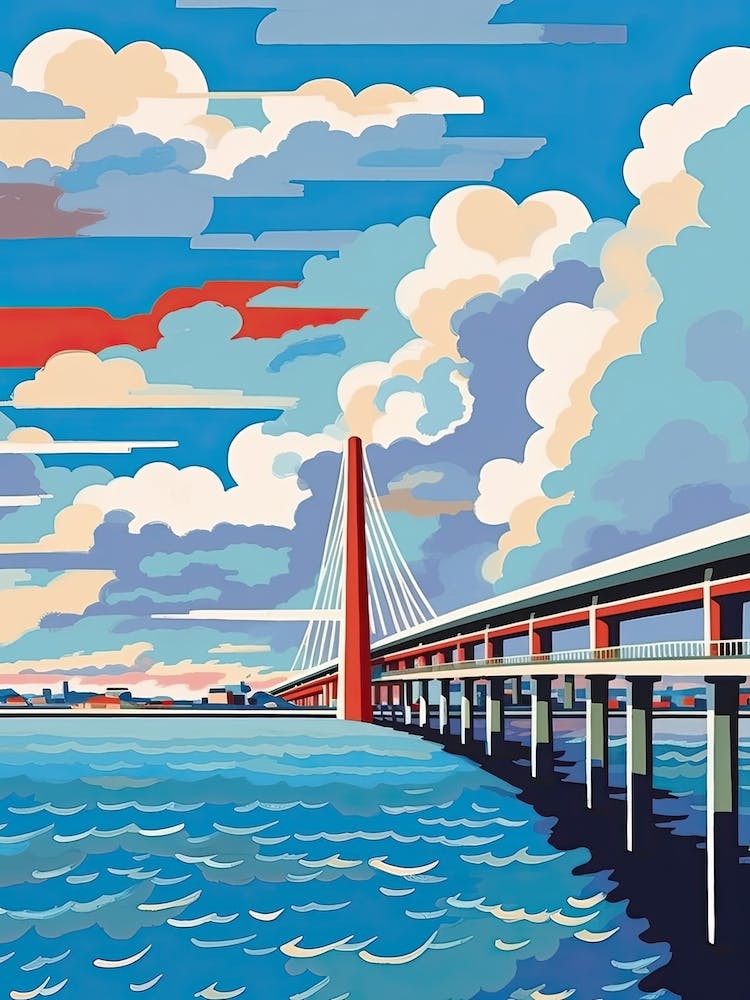 Oresun Bridge, Sweden Colourful 1